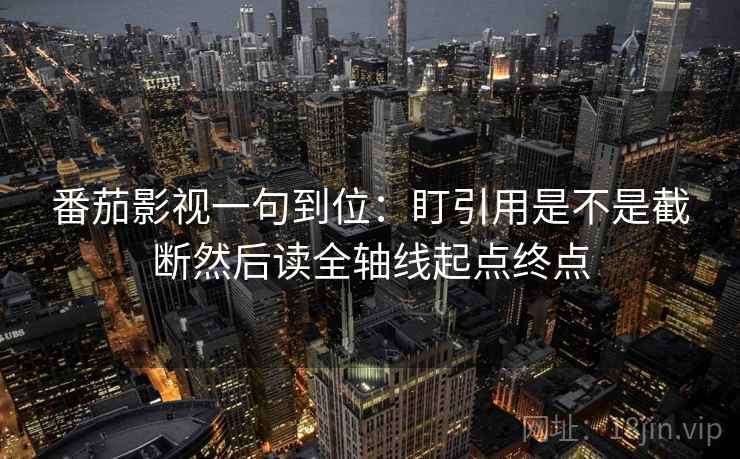 番茄影视一句到位：盯引用是不是截断然后读全轴线起点终点