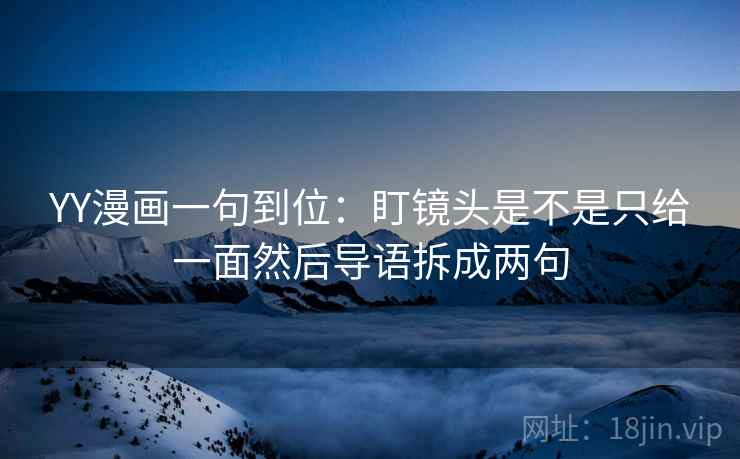YY漫画一句到位：盯镜头是不是只给一面然后导语拆成两句