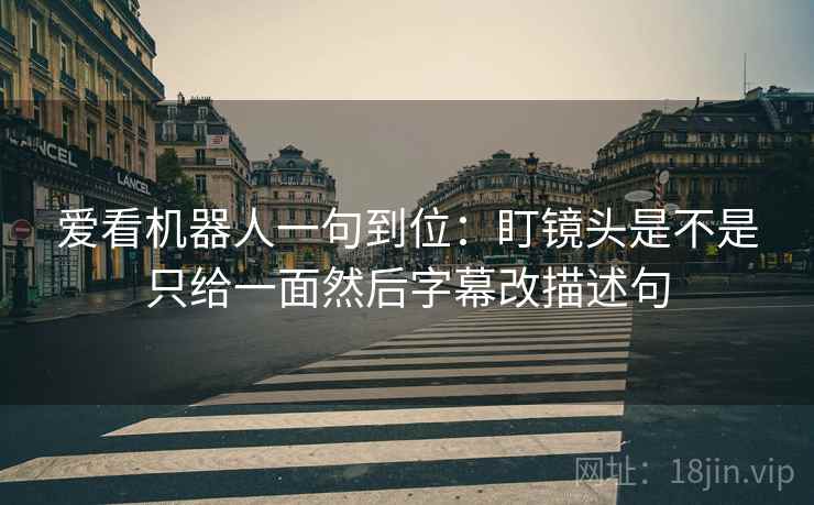 爱看机器人一句到位:盯镜头是不是只给一面然后字幕改描述句 爱看机器人一句到位:盯镜头是不是只给一面然后字幕改描述句
